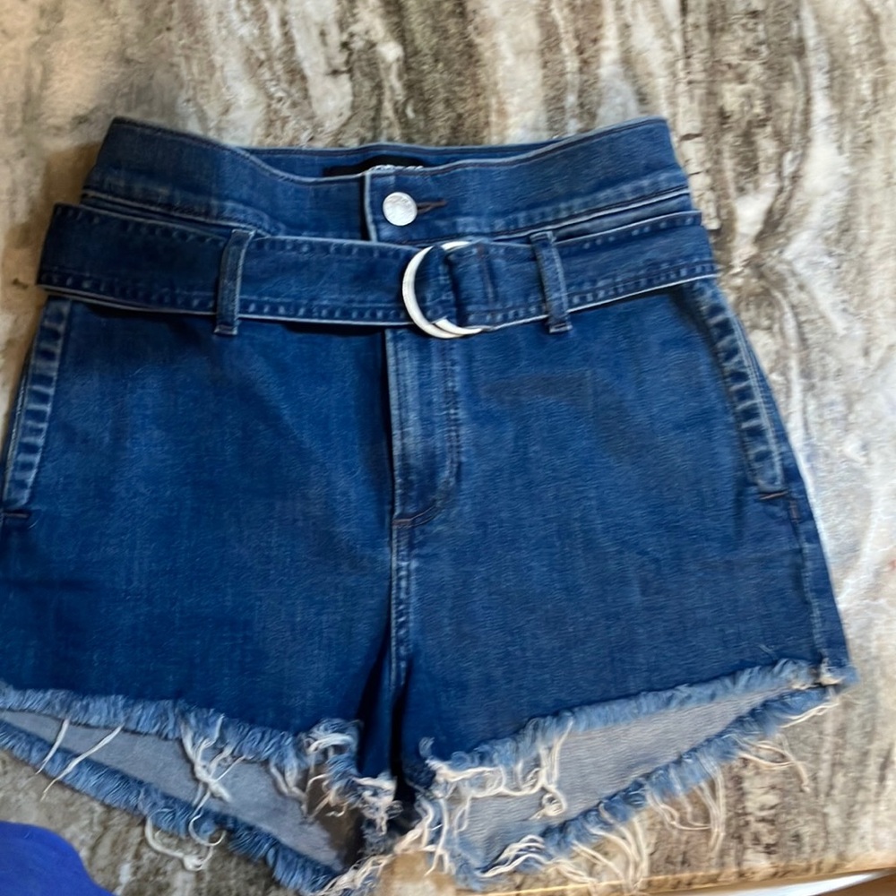 Denim Blue High-Waisted Women Shorts